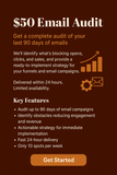 $50 Email Audit – 24 Hour Turnaround