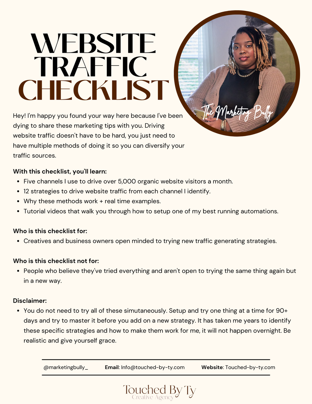 Website traffic Checklist